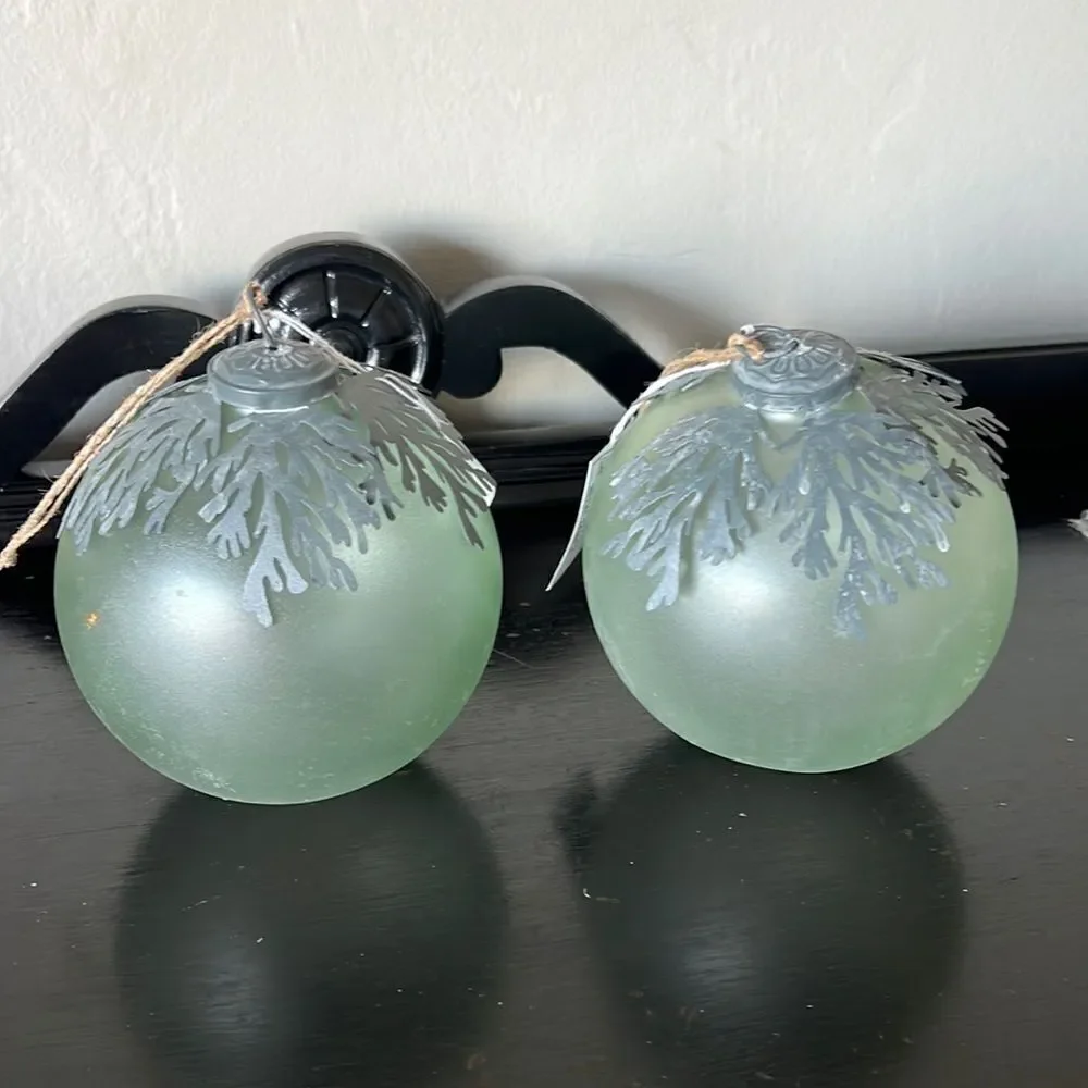 Pottery Barn Glass Ornaments